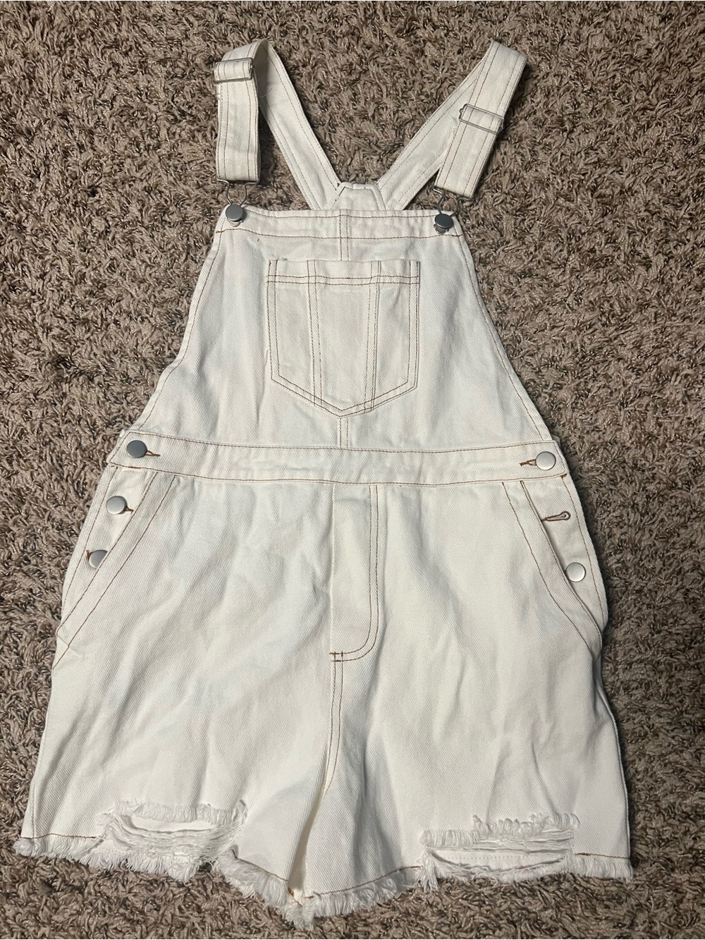 Le Lis White Denim Overall